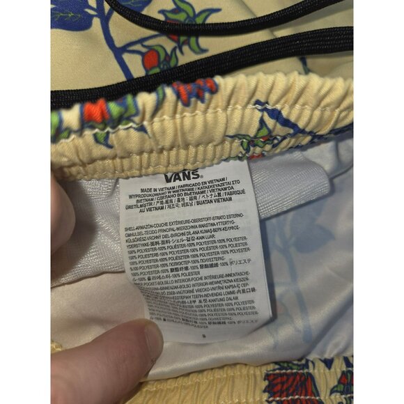 Vans Mens Floral Print Yellow Swim Trunks Small - Picture 5 of 7